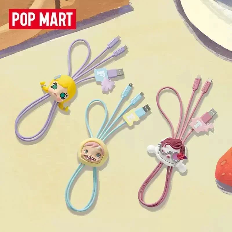 POP MART Hand In Hand Series Cavo dati due in uno Scatola cieca Giocattolo Kawaii Anime Action Figure Caixa Caja Surprise Mystery Box Doll