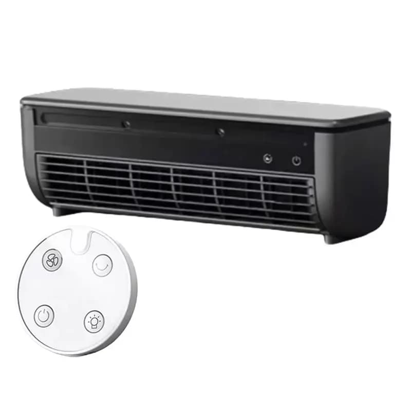 【GARMENT】Ventilatore a parete senza pale per raffreddamento rapido, mini condizionatore d'aria, ventilatore elettrico wireless con telecomando