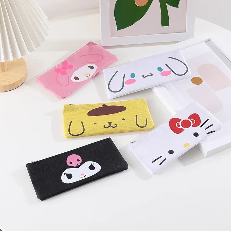 Borsa per cancelleria Cartoon Kitty, borsa in pelle con cerniera, borsa Sanrio, borsa portaoggetti, borsa per penne, borsa per trucchi, il miglior regalo per una fidanzata