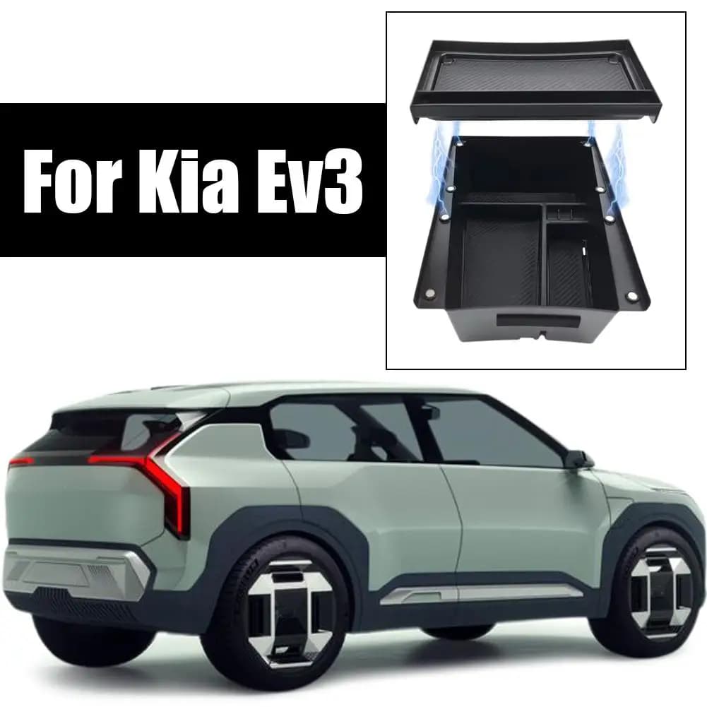 Per Kia EV3 bracciolo sotto la scatola di immagazzinaggio organizzatore supporto vassoio auto carta centrale moneta stivaggio riordino accessori interni auto