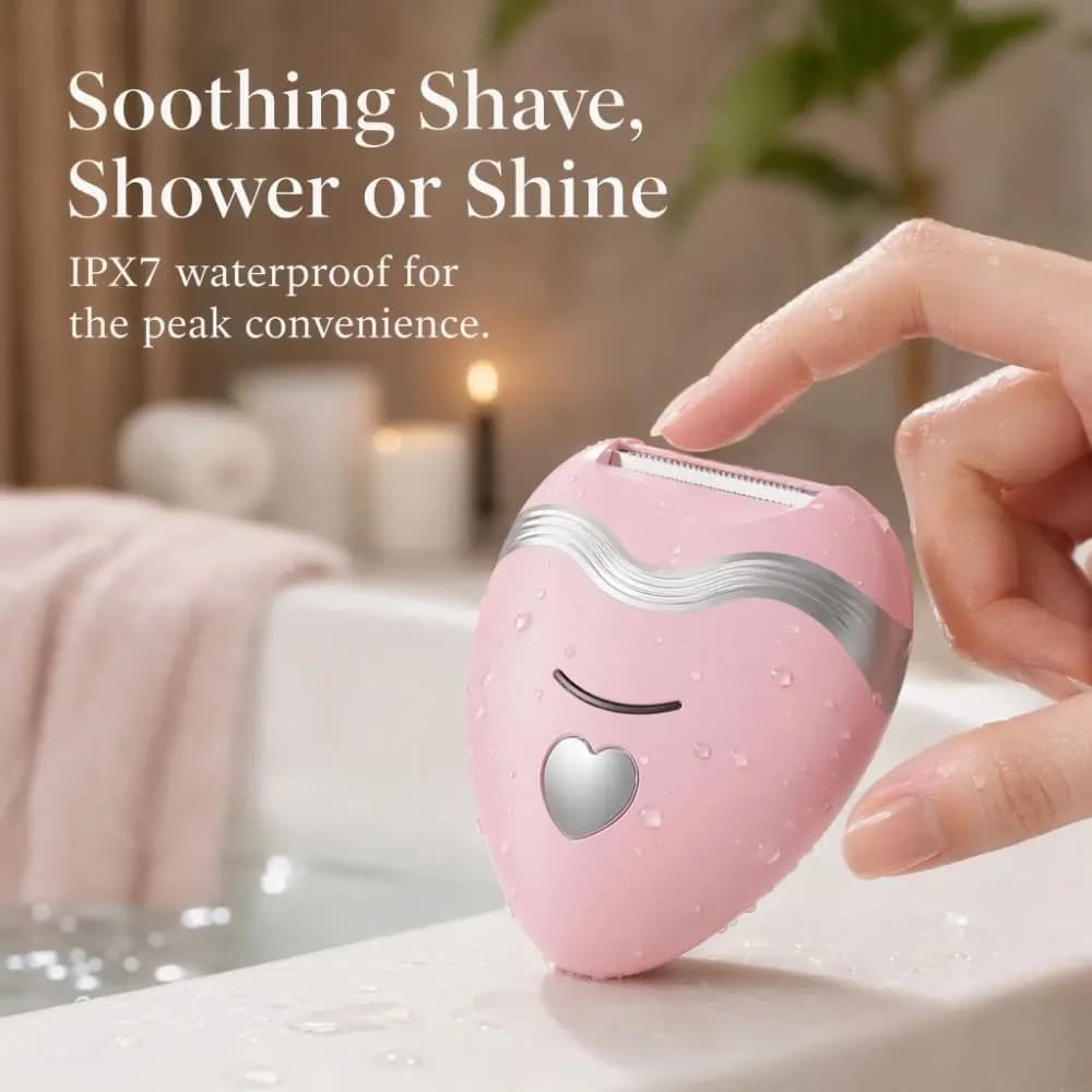 Smart Body-Sensing Hair Removal Device Waterproof Heart-Shaped Electric beard grooming Washable Mini Size Private Parts Trimmer