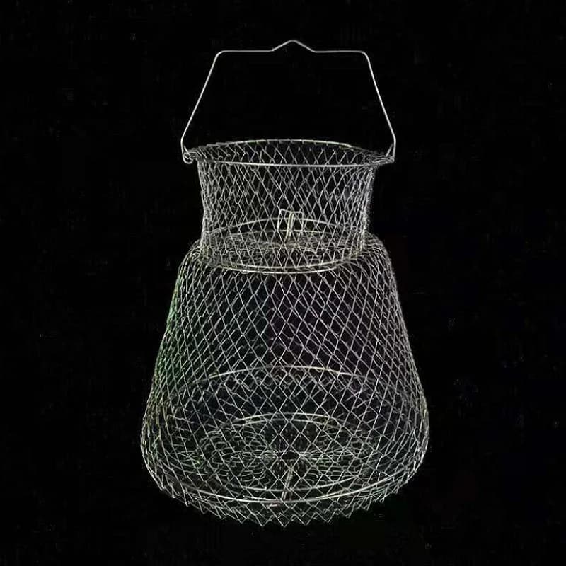 25/30/33 cm Cattura Pesce Facilmente con Goture's Portatile Pieghevole Filo di Acciaio Rete da Pesca Gabbia Strumenti di Pesca Accessori per la Pesca