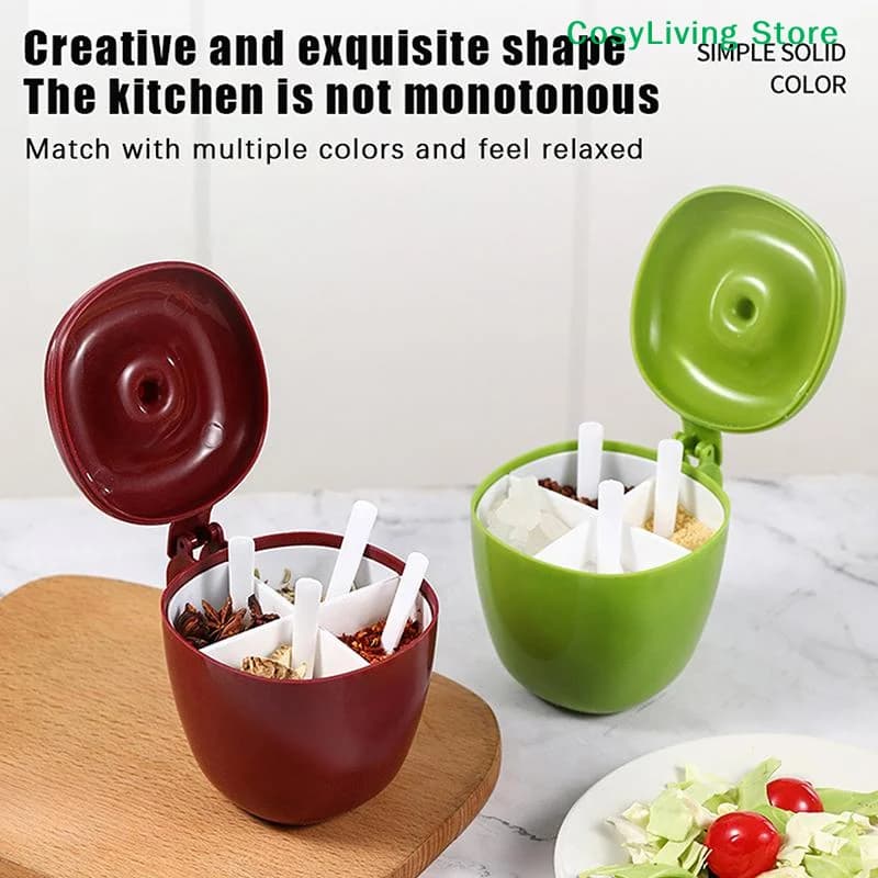 Set di Contenitori per Spezie, Organizzatore Creativo in Plastica per Cucina, Gadget da Cucina, Bottiglie per Condimenti per Campeggio all'Aperto