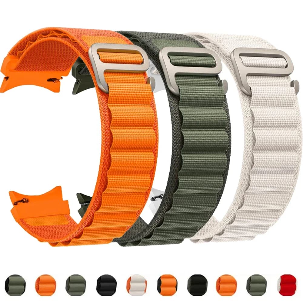 Sport Alpine Loop per Samsung Galaxy Watch 6 44mm 40mm Classic 43mm 47mm band G-hook orologio da polso in nylon 5 pro 4 cinturino classico