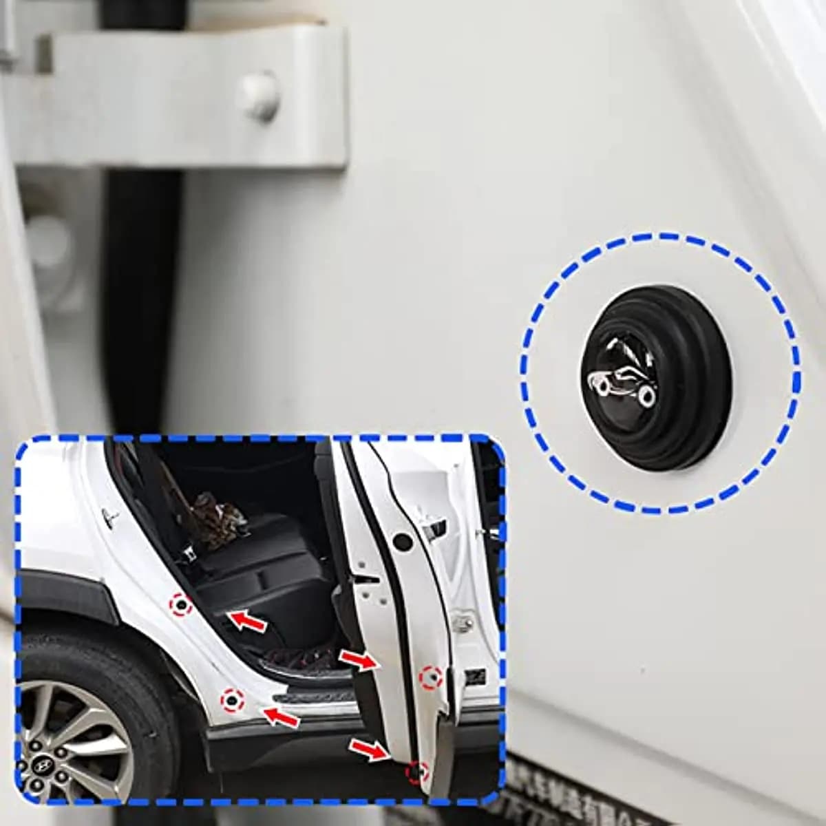 30 pcs PVC door seal adhesives, edge protection, door dampers, bumper bearings, door shock absorption, car accessories