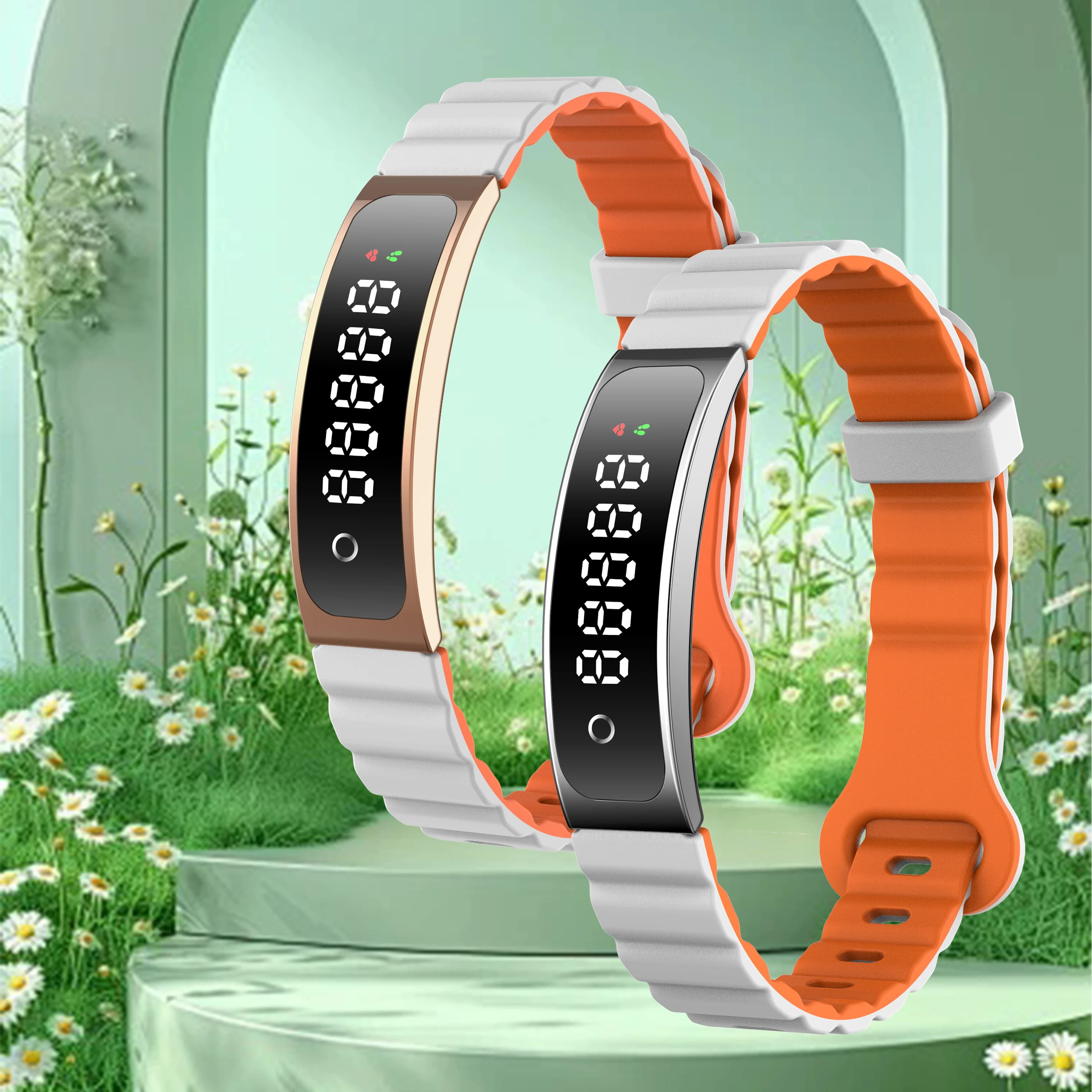 Braccialetto Intelligente S3 con Monitoraggio della Frequenza Cardiaca, Smartwatch per Donne, Braccialetto Repellente per Zanzare, Braccialetti Intelligenti per Uomini