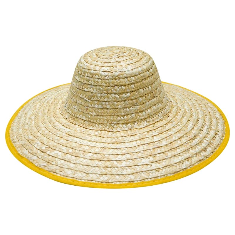 Cappello di paglia di grano a tesa larga UPF50+ Protezione solare per agricoltura all'aperto Costruzione di giardinaggio Cappello da sole estivo per uomo donna