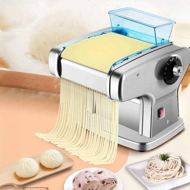 macchina per noodle elettrica con motore in rame Piccola macchina per pasta automatica domestica in acciaio inossidabile con 3 o 4 lame
