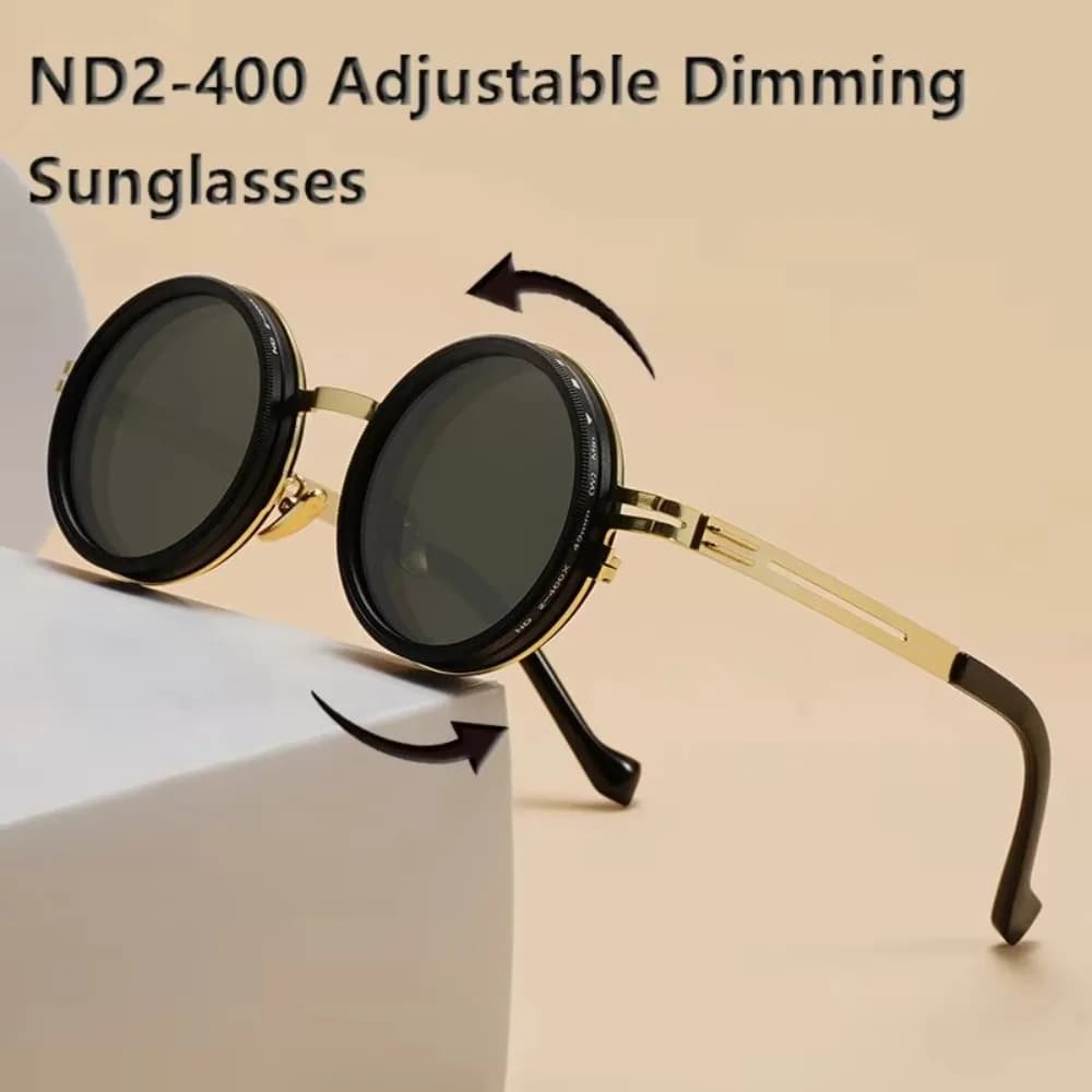 Fashion ND2-400 Adjustable Dimming Glasses 9 Level ND Filter Fishing Sunglasses With Glasse Case UV400 Sun Glasses Driving