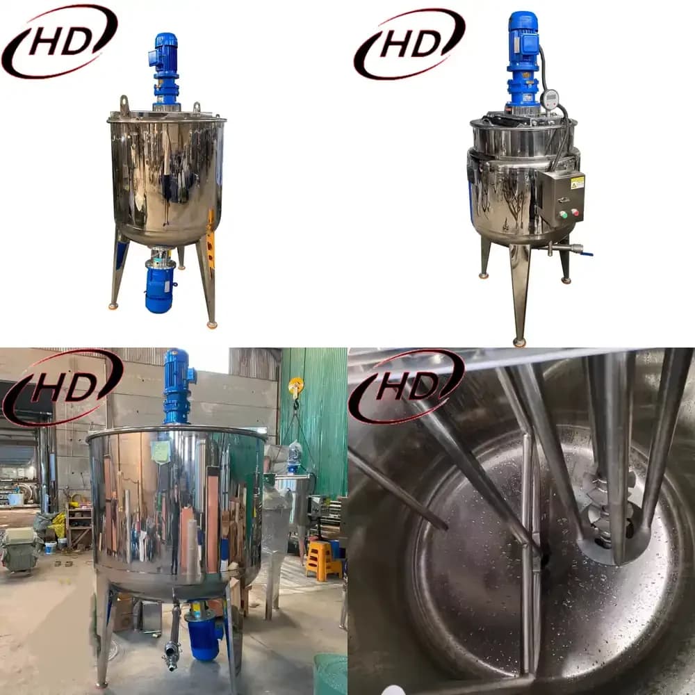 Reattore Emulsionante Liquido HDZD, Serbatoio Omogeneizzatore, Agitatore, Miscelatore Elettrico a Vapore, Serbatoio di Miscelazione in Acciaio Inossidabile Incamiciato