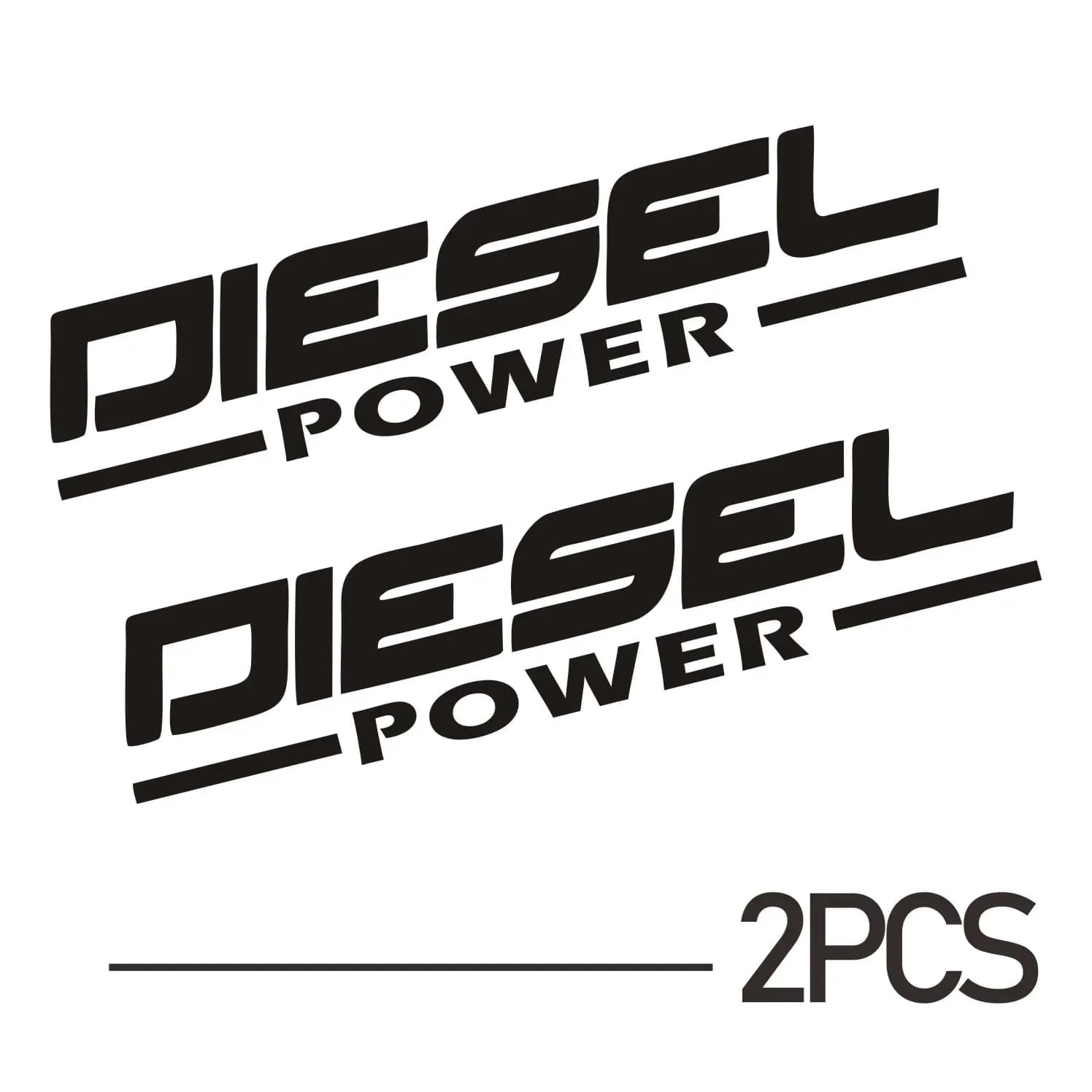 New Creative Car Sticker Design Car Sticker JDM Powered Diesel Car Sticker with Waterproof Descal Decorative Scratch, 20cm