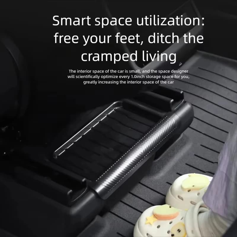 Adatto per il nuovo Tesla Model Y Juniper, contenitore portaoggetti posteriore centrale con coperchio, cestino impermeabile, accessori interni