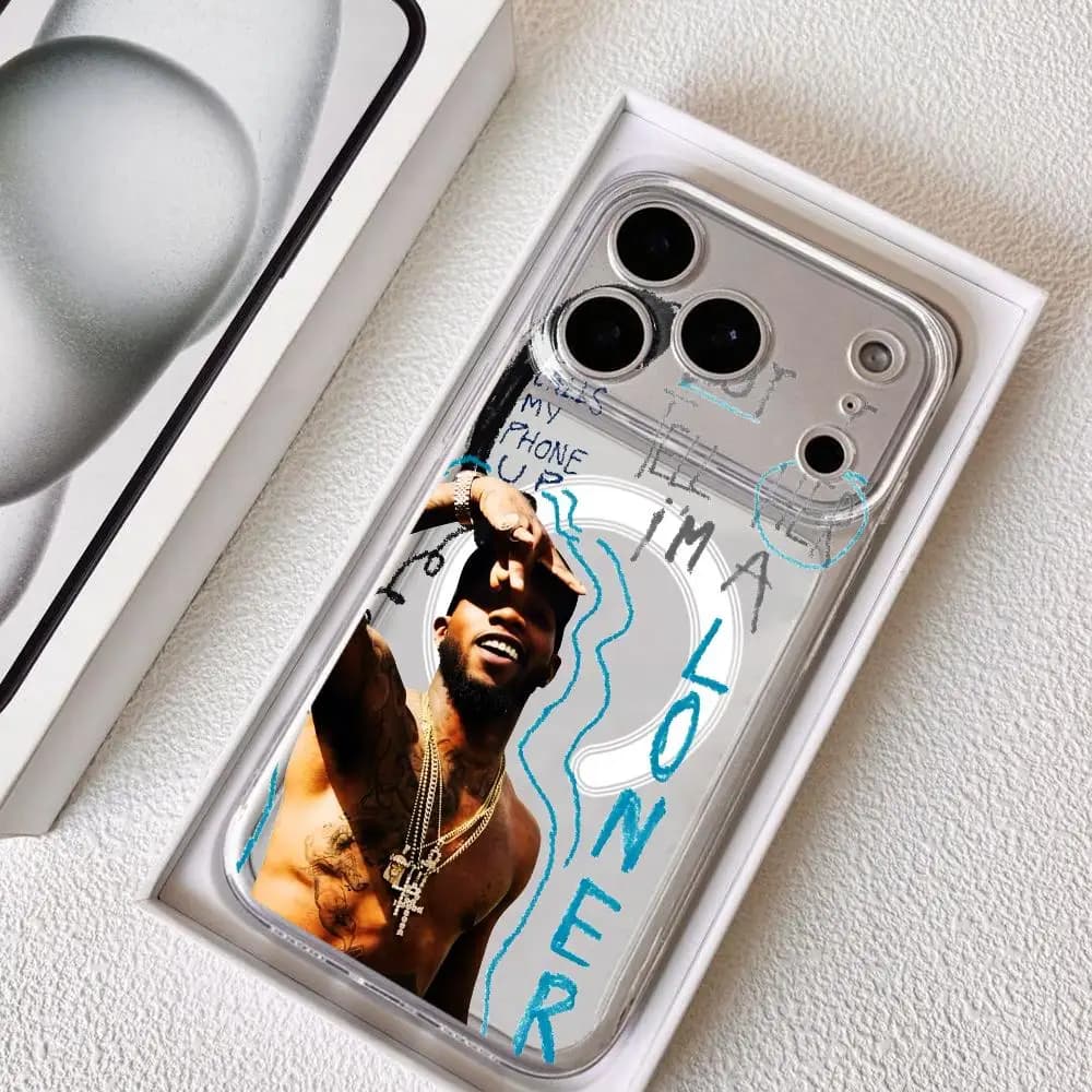 T-Tory Lanez Phone Case for iPhone 17 16 15 14 13 12 11 Pro Max Plus Clear Magnetic Shockproof Scratch-Resistant