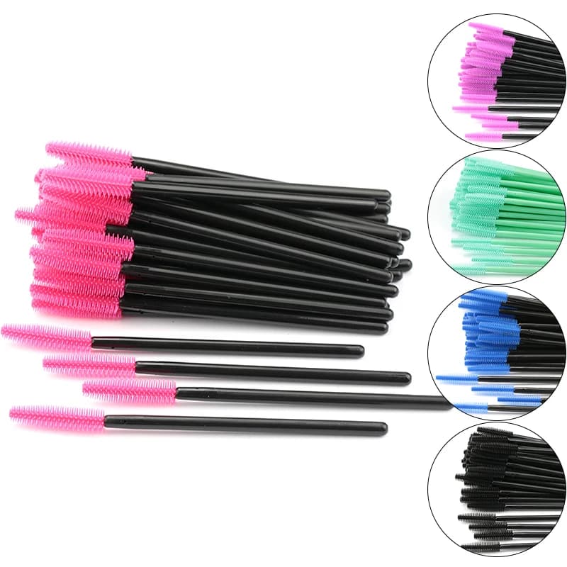 Silicone Gel Disposable Eyelash Brush Combo Sticks For Mascara Tool For Eyelash Extension Professional Tool for Beauty Makeup For Women