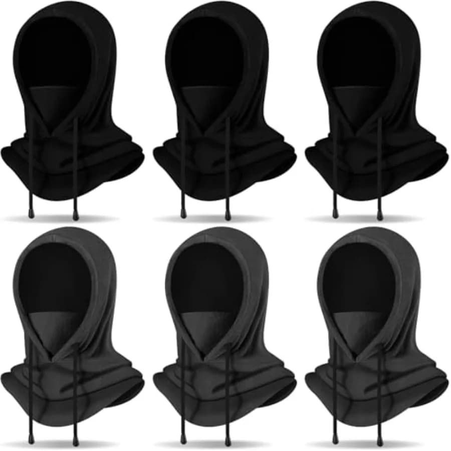 Eurzom Set of 6 Winter Balaclavas for Men and Women, Pile Mask for Face and Hill, Windproof, for Helmet, Ideal for Cold climates