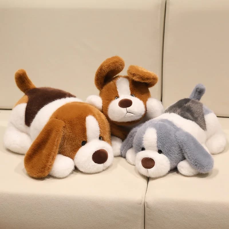 Peluche ponderato a forma di cane, morbido e soffice, regalo di compleanno per cuccioli, compagno di conforto emotivo, giocattolo sensoriale imbottito