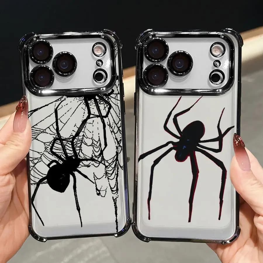 Cover per Telefono a Tema Ragnatela per Apple iPhone 17 Pro Max 11 16 Pro 12 Plus Air 15 16e 14 13