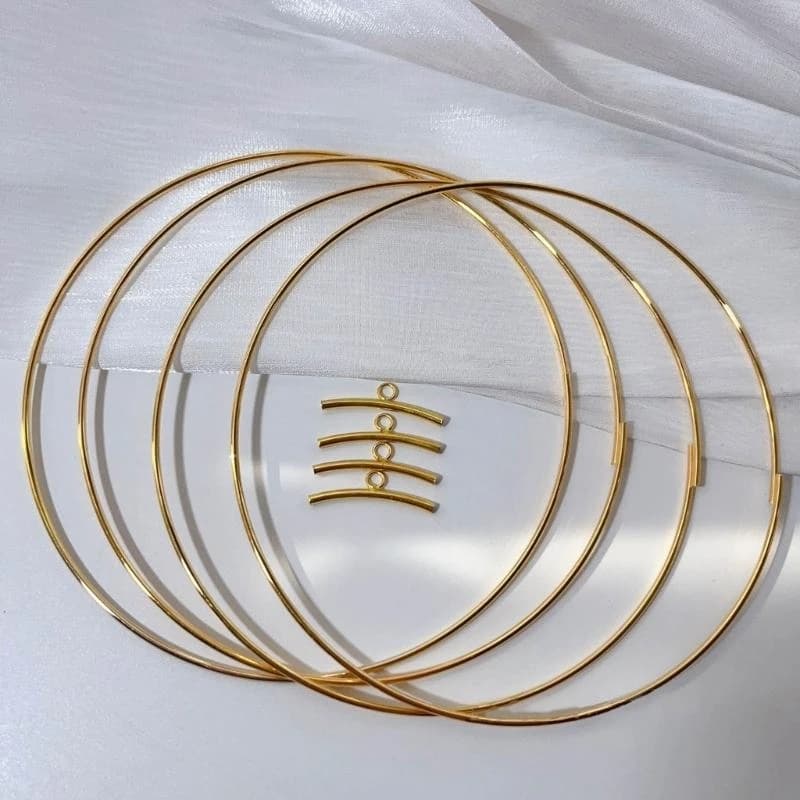 5Pcs Dream Catcher Circle Ring Wreath Macrame Hoop Ring for Making Decorations