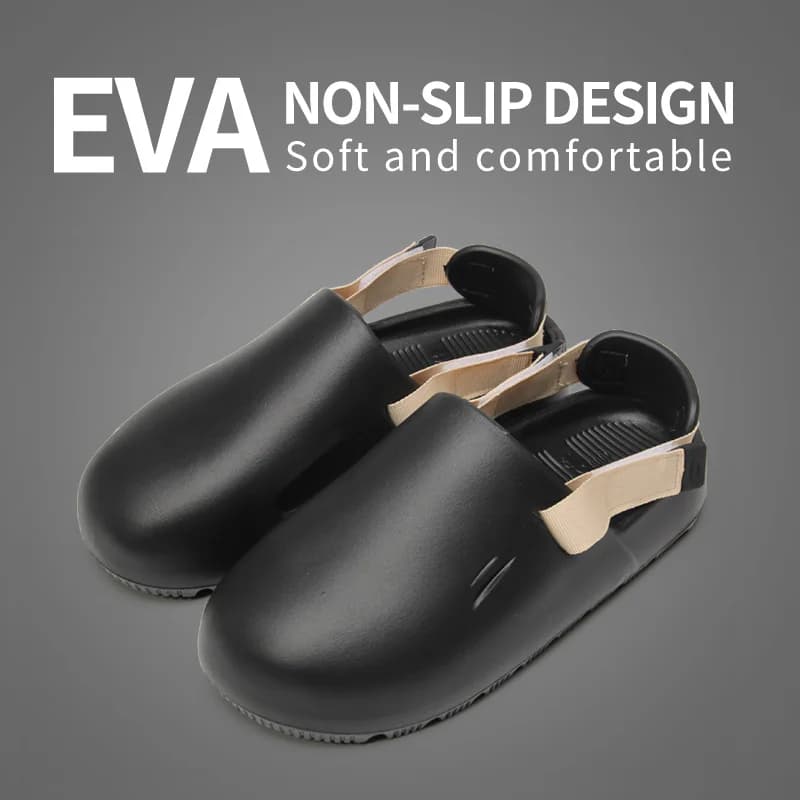 Ciabatte da uomo 2026 in EVA a punta aperta per esterni, antiscivolo, anti-odore, con fondo morbido, stile Birkenstock