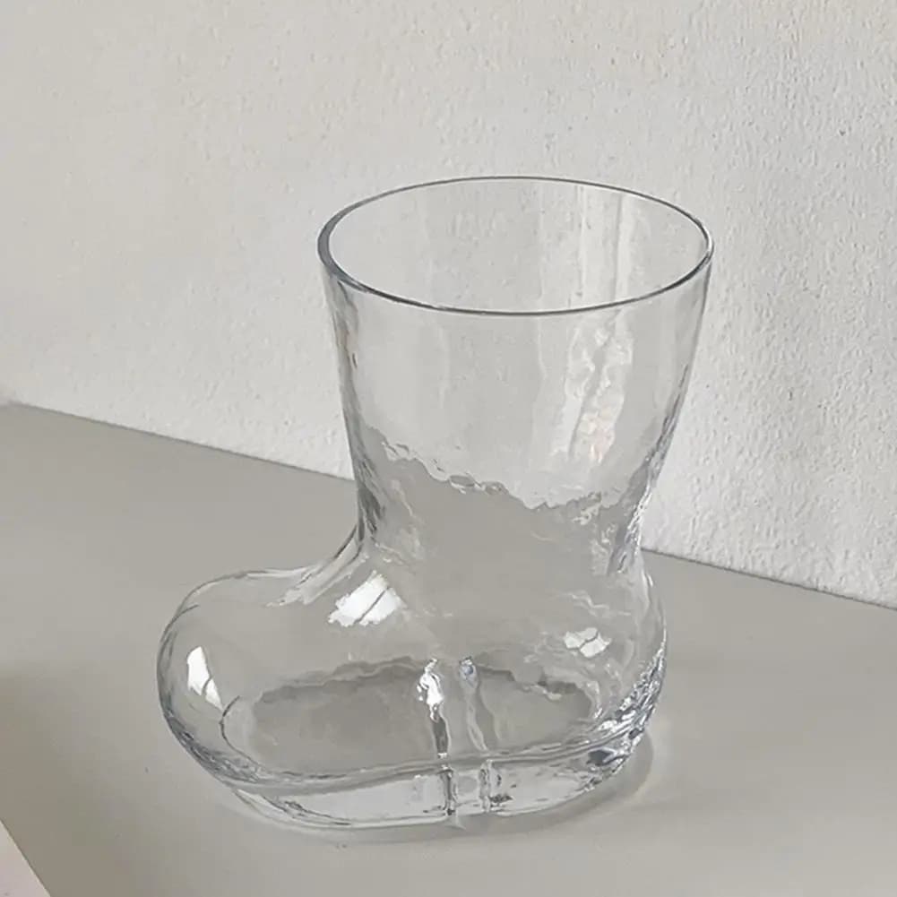 Creative Boot Shape Glass Cup 300ml Novelty Boot Tumbler for Whiskey Beer Juice Coffee Unique Drinkware Home Bar Gift