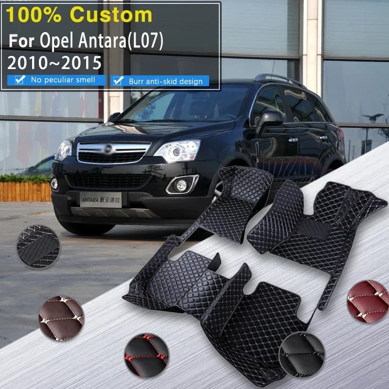 Tappetino per auto completo RHD per Opel Vauxhall Antara L07 2010 ~ 2015 Tappetino per auto impermeabile Alfombra Para Auto Tappetino per auto Accesso