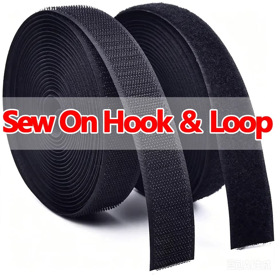 5Meters/pairs 20/25/30/50mm Non-adhesive Hook and Loop fastener Tape Sewing-on the hooks adhesive Magic tape DIY