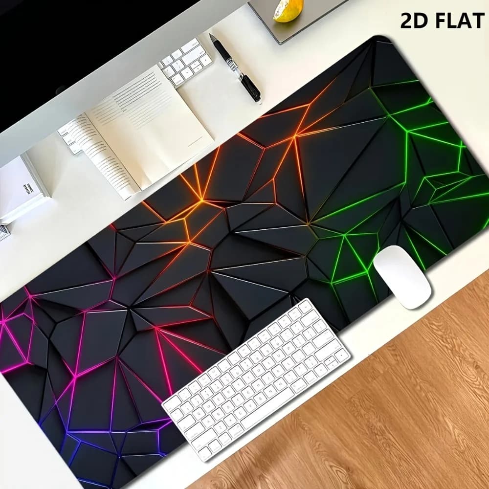 Tappetino per mouse grande e resistente, design geometrico alla moda, tappetino per tastiera, tappetino per mouse, tappetino per laptop da gioco - Antiscivolo - Perfetto per i giocatori