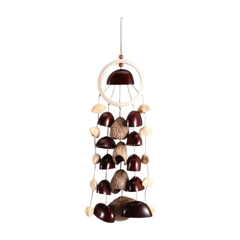 Seed Shell Hand Rattle 3 Kinds Of 25 Natural Nut Shells Hand Cranked Wind Chime Seed Shell Sound Healing Instrument-AT20