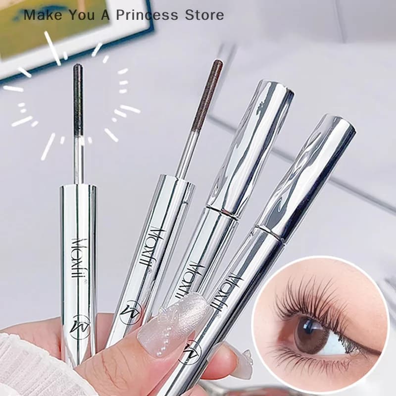 New Metal Eyelash Mascara Waterproof Silk Fiber Black Extensions for long curled eyelashes Cosmetics for Non-agglomerating Eye Makeup