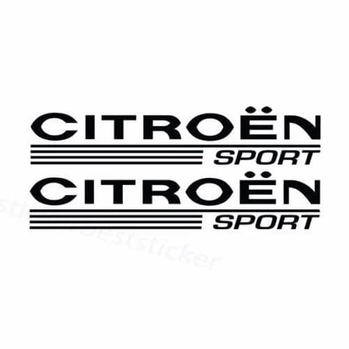 Per (2 pezzi) Citroen Sport Aufkleber Finestra Paraurti Adesivo per laptop Decalcomania in vinile 092