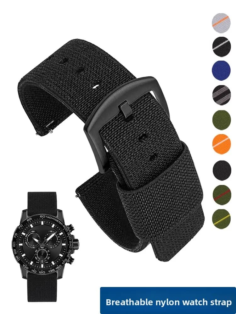 Breathable Nylon Watch Strap for Tissot Casio Hamilton Omega Seiko Longines Canvas Bracelet Men