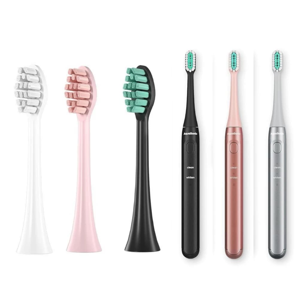 Replacement Toothbrush Heads for AquaSonic Icon Electric Toothbrush Soft DuPont Bristles Nozzles