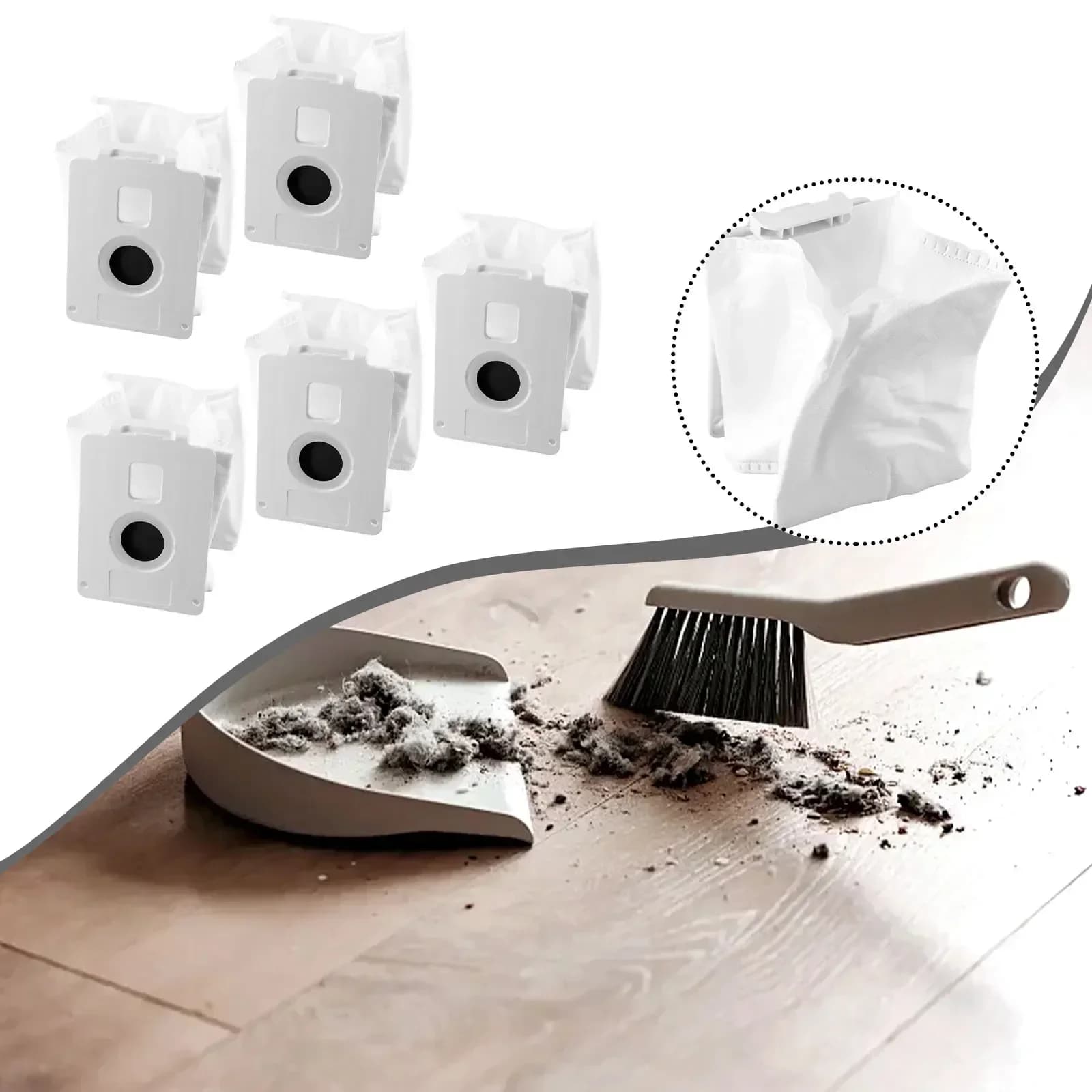 3/5PCS Sacchetto per aspirapolvere per LG CORDZERO A9T-AUTO/ A9T-ULTRA/V-DUSTBAG/VDS-ST1AU/VDS-ST1WU AJL 75313902 /AGF 75313902