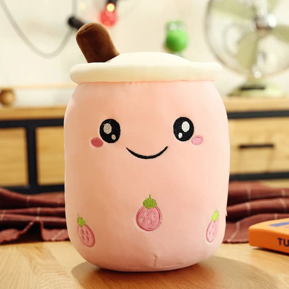 Milky Tea Pillow Stylish Comfortable Cotton Decorative Pillow for Home Office Car Anxiety Relief Pacify Sensory Soothing