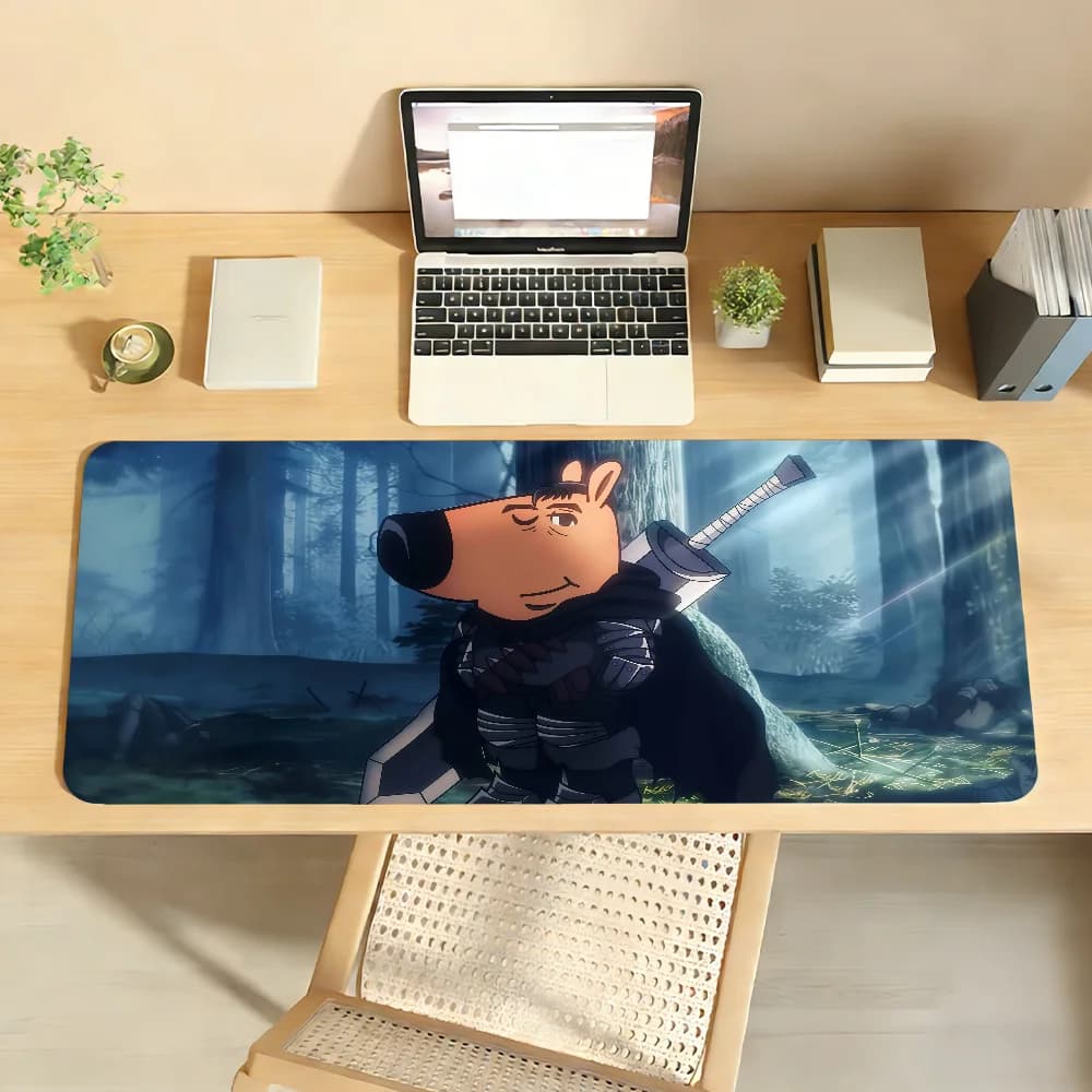 Tappetino per mouse C-Chill Guy, antiscivolo, con bordo bloccabile, per PC, laptop, accessori per ufficio, tastiera in gomma, tappetino da gioco XXL