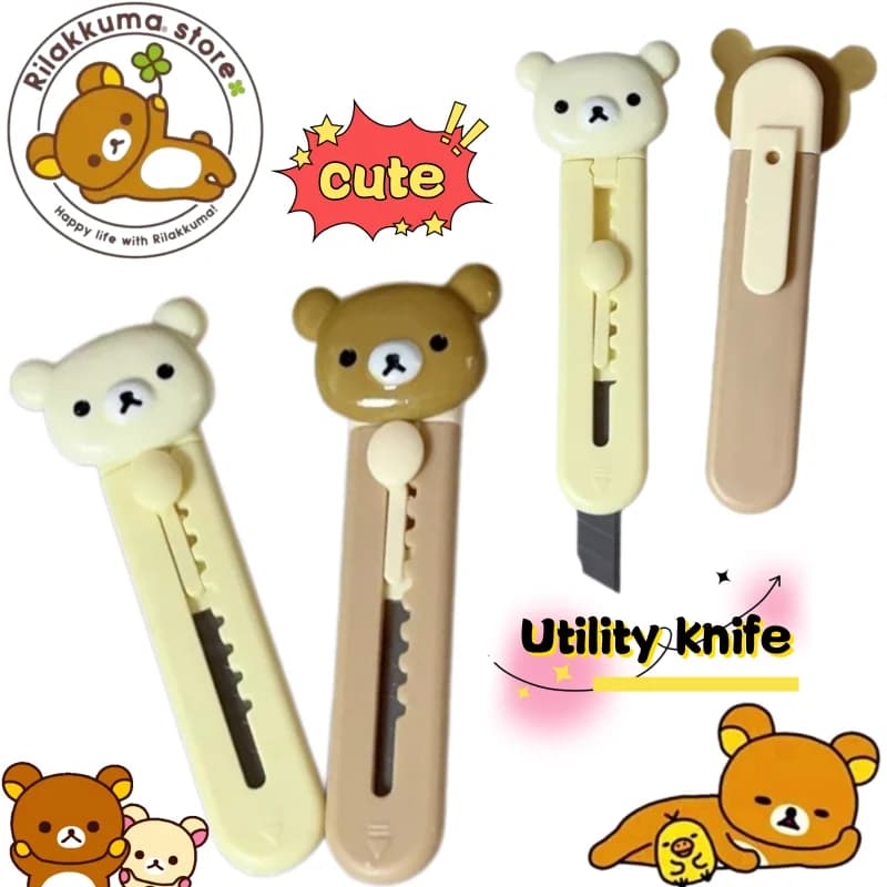 New Rilakkuma Art Knife High Color Value Cartoon Animation Modeling Art Special Paper Cutting Express Unpacking Handmade Knife