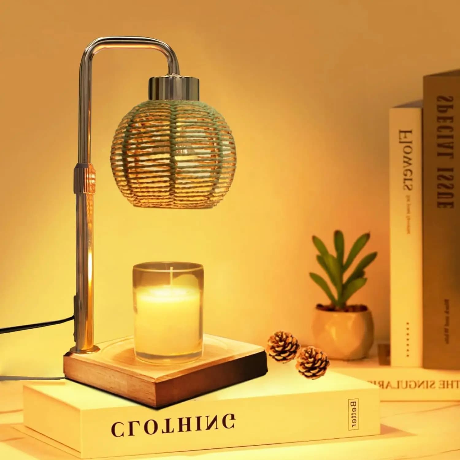 Timer, Dimmable and Height Adjustable for Candles in Vase, Decorative Gift for Gold House