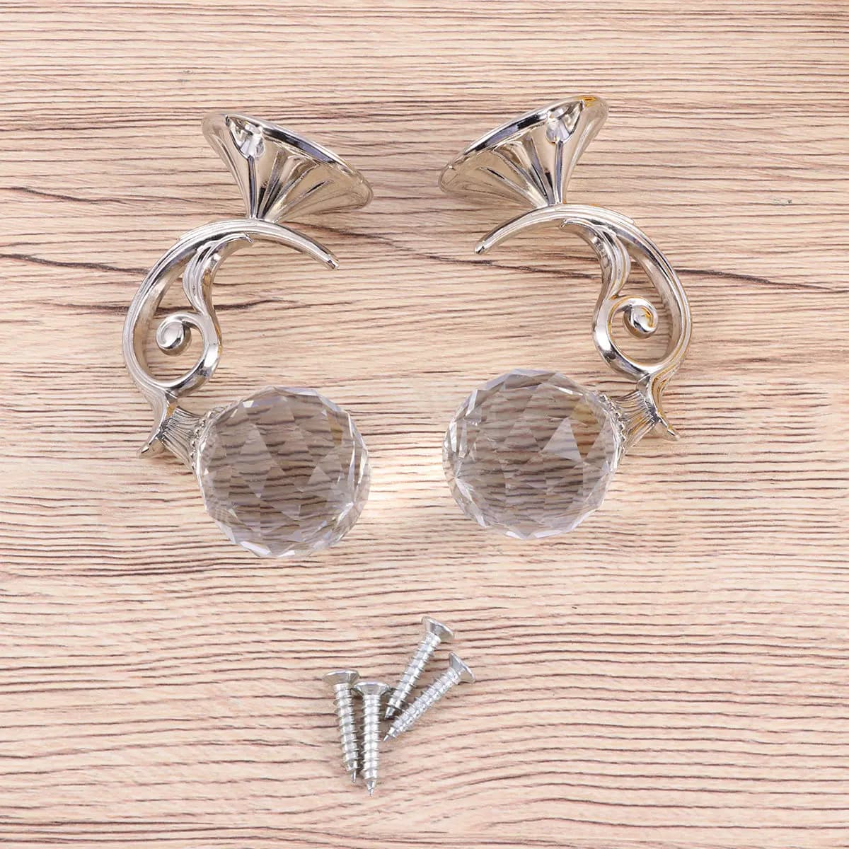 Ganci Fermatenda in Metallo con Cristalli, Stile Vintage Elegante, Montaggio a Parete, per Soggiorno e Appendiabiti