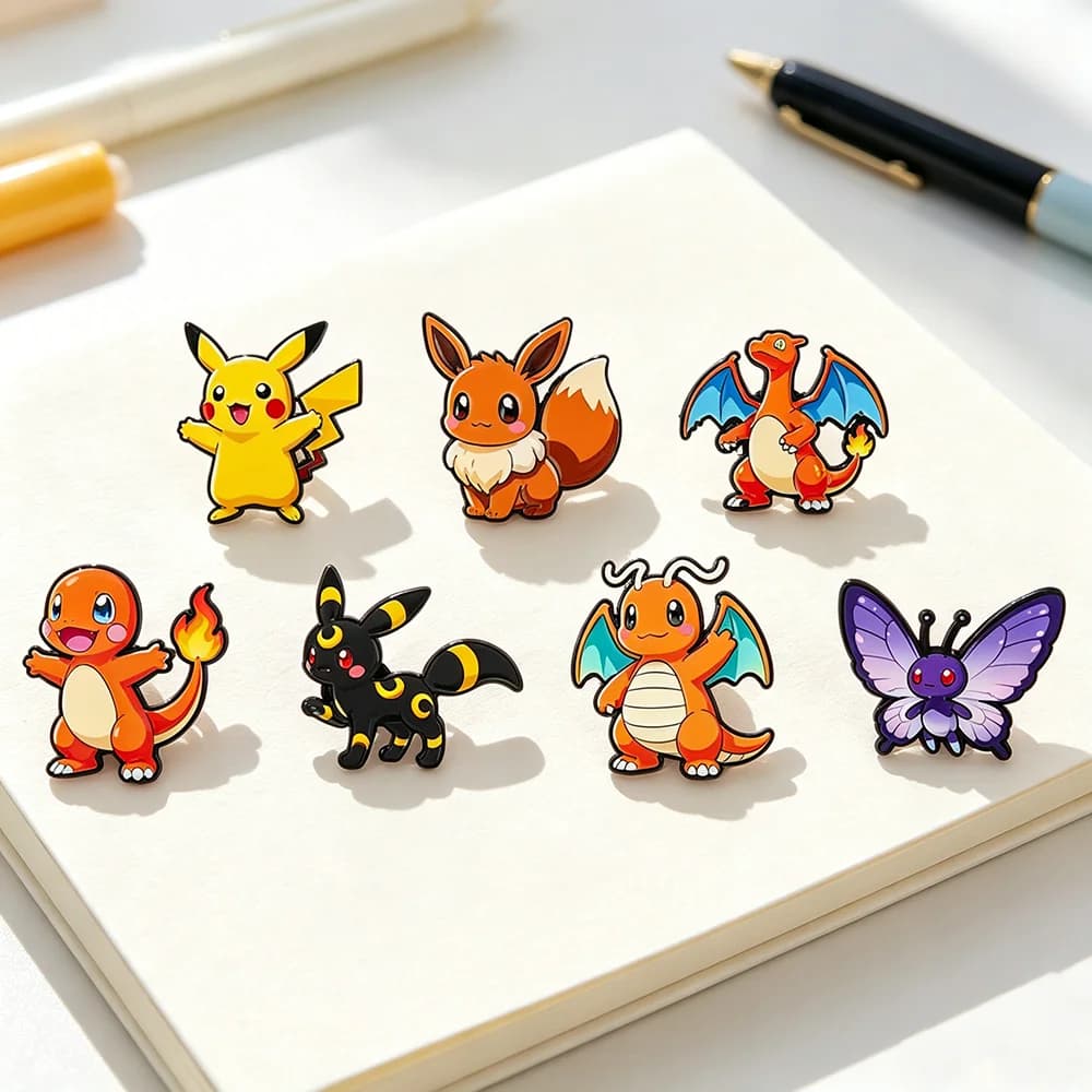 Cute Cartoon Fantasy Monster Enamel Pins Colorful Anime Creature Lapel Brooches, Hard Metal Badges for Backpack