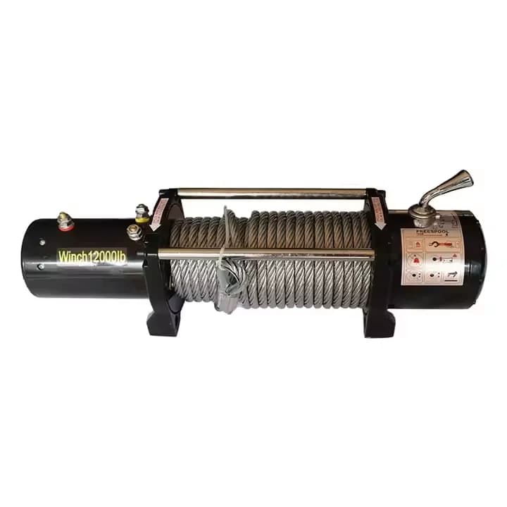 Verricello Elettrico 12V 24V 13500lb / Verricello Elettrico a Fune Metallica per Veicoli Marini Pesanti