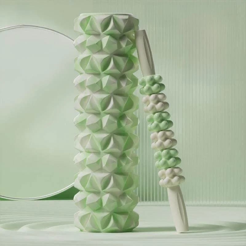 Yoga Foam Roller Cylindrical Hollow Dots Yoga Stretching Device Fitness Exercise Equipment Sports Health Stand