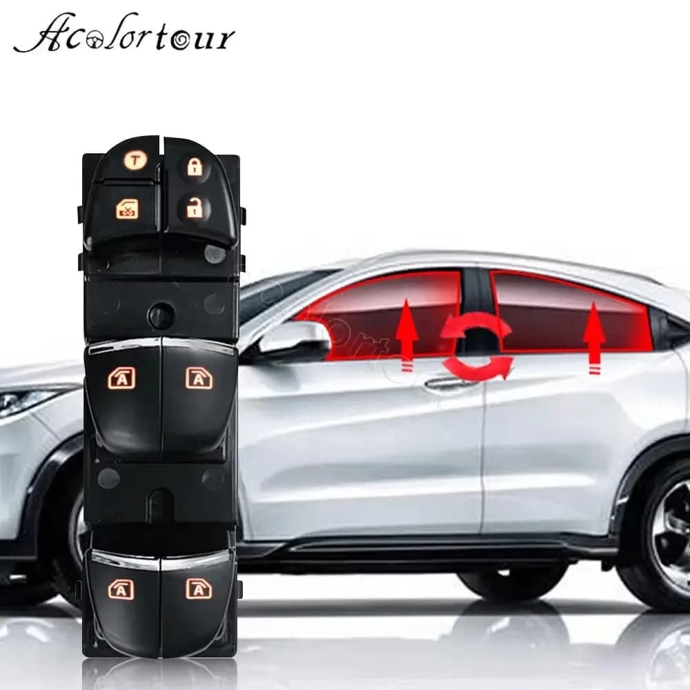 Interruttore alzacristallo intelligente con controllo principale LED per Nissan Leaf X-Trail T32 Juke qashaqai J11 Murano Serena C26 C27 pulsante