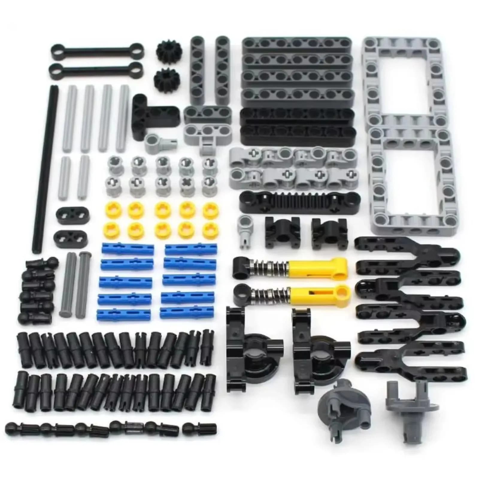 123PCS Sospensione Perforata Tecnologia Mattoni Parti Set Fascio Spille Braccio Foro Modificato MOC Blocchi di Montaggio Giocattolo Accessori di Miscelazione