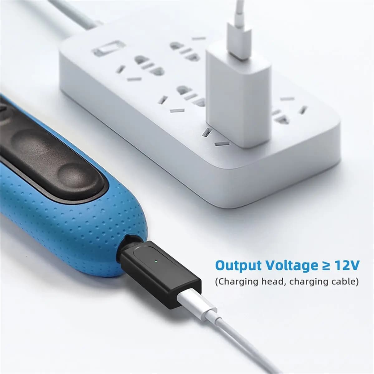 (A75U) Adattatore di Ricarica Tipo-C 12V per Rasoio Elettrico Braun Serie 3 5 7 9 con Indicatore