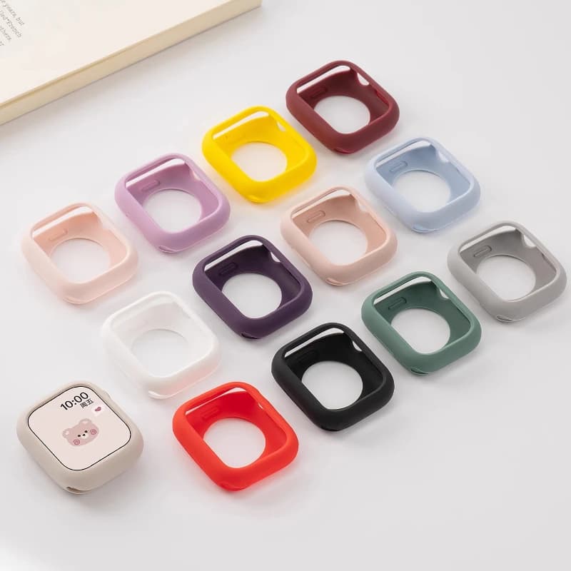 Custodia in silicone per Apple Watch 11-10 46mm 42/38/40/44/41/45mm Accessori Cover protettiva antiurto iwatch Serie 9 8 7 6 5 4 3 SE