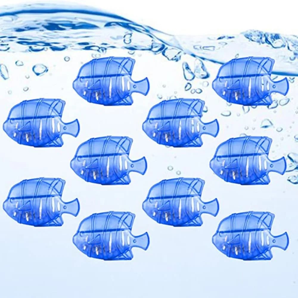 10 pz blu umidificatore serbatoio detergente pulizia filtrazione demineralizzazione pulizia palla pesce-blu compatibile serbatoio pulizia pesce
