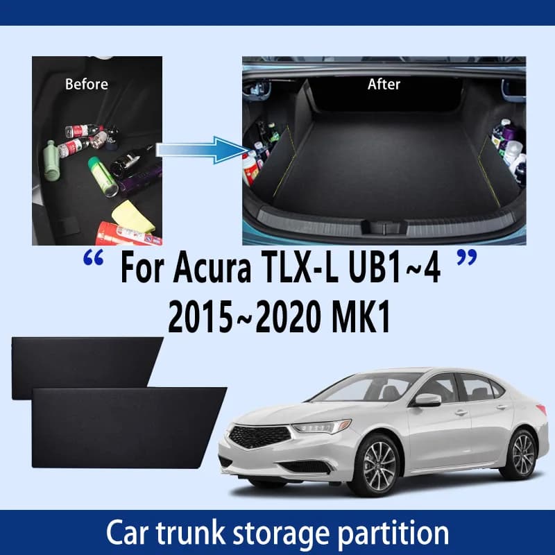 Accessori auto Per Acura TLX-L UB1 ~ 4 2015 ~ 2020 MK1 Tronco Partizione di Stoccaggio Multifunzione di Stoccaggio Auto Parti Interni organizzatore
