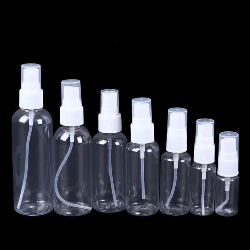 2pcs Pet Cleaning Refillable Spray Bottles - Transparent Plastic Travel Atomizer for Dog/Cat Grooming, 100ml Non - Toxic