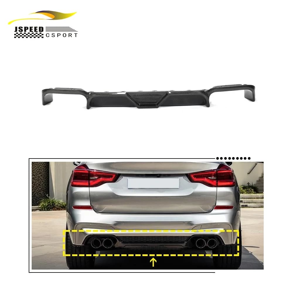 Adatto per diffusore posteriore in fibra di carbonio Adatto per BMW F25 X3 X4 2019-2021