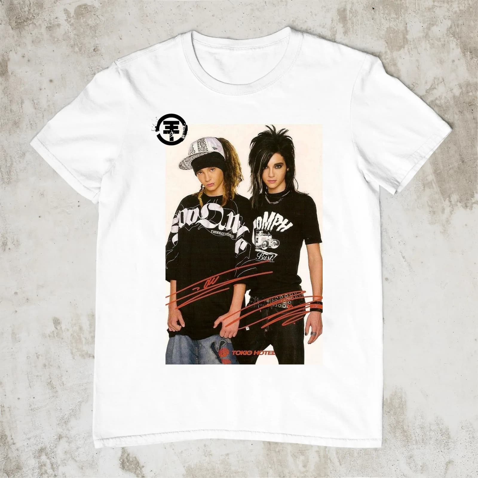 Bill e Tom Kaulitz Tokio Hotel Signature per Fan T Shirt S4494